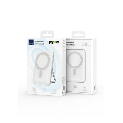 Wiwu Wi-P011 Gentleman Serisi LED Işık Göstergeli Standlı Kablosuz Powerbank 10.000mAh 15W