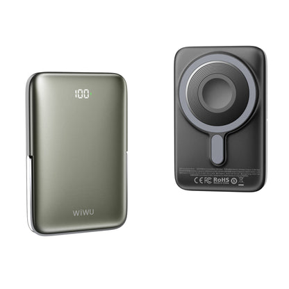 Wiwu Wi-P018 Elite Serisi Led Ekranlı M-safe Powerbank Wireless 15W 10000mAh