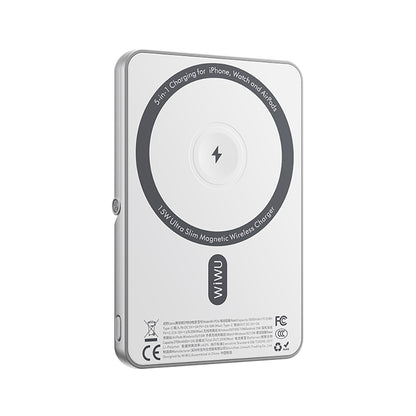 Wiwu Wi-P034 Dijital LED Göstergeli Standlı Kablosuz Powerbank 5000mAh 15W