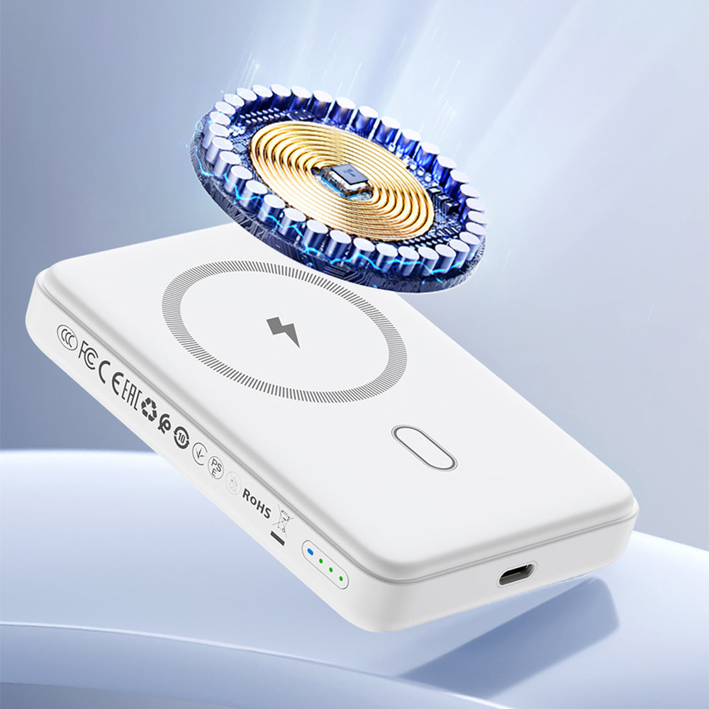 Wiwu Wi-P043 LED Işık Göstergeli Standlı Taşınabilir M-safe Wireless Powerbank 10.000mAh 15W