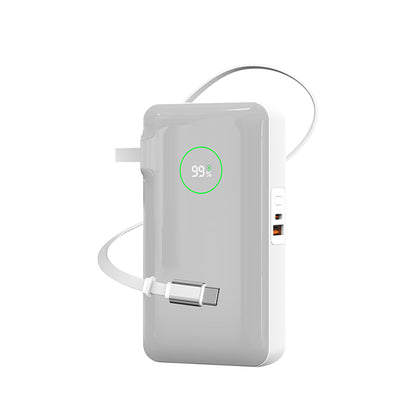 Wiwu Wi-P049 Noble Serisi Type-C Kablolu Dijital LED Göstergeli Powerbank PD 35W 10000mAh