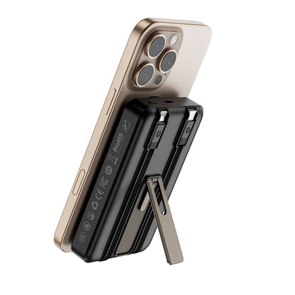 Wiwu Wi-P056 Taşınabilir Wireless Şarj ve PD Hızlı Şarj Özellikli Powerbank 15W 10000mAh