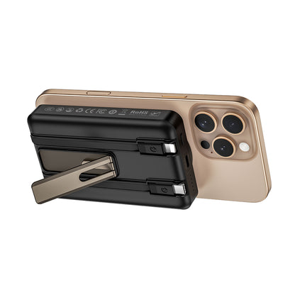 Wiwu Wi-P056 Taşınabilir Wireless Şarj ve PD Hızlı Şarj Özellikli Powerbank 15W 10000mAh