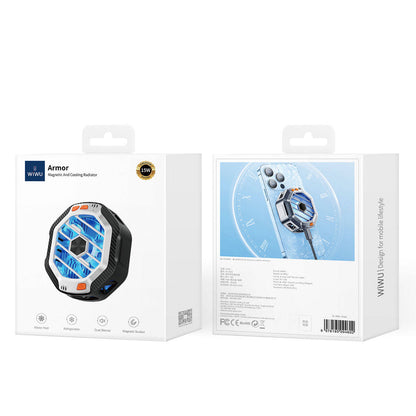 Wiwu Wi-R001 15W M-safe Şarj Özellikli RGB Işıklı Telefon Soğutucu Fan