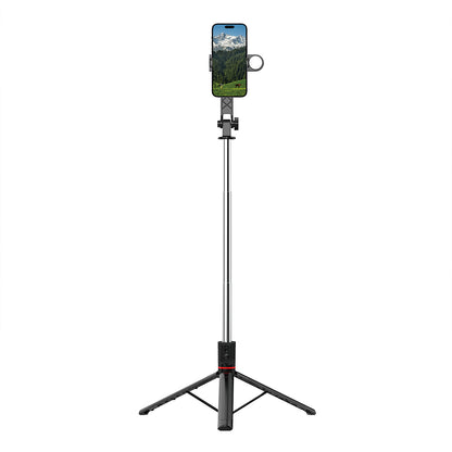 Wiwu Wi-SE015 Canlı Yayın Dolgu Işıklı Teleskopik Tripod ve Selfie Çubuğu