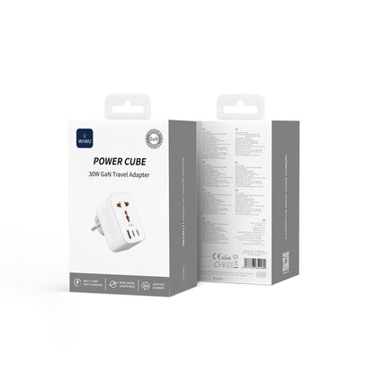 Wiwu Wi-UA008 GaN Tech PD Hızlı Şarj Özellikli Seyahat Şarj Başlığı 30W