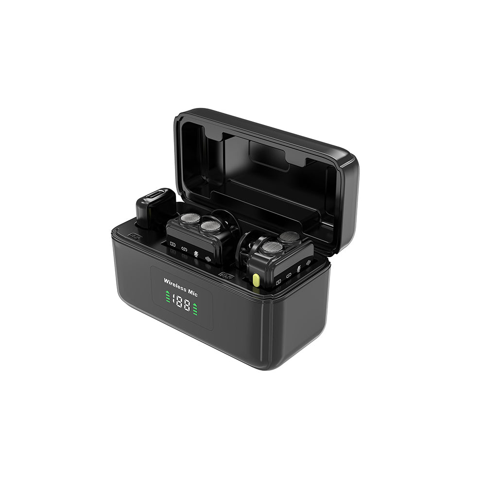 Wiwu Wi-WM005 2in1 Type-C ve Lightning Portlu ANC Özellikli Kablosuz Yaka Mikrofonu