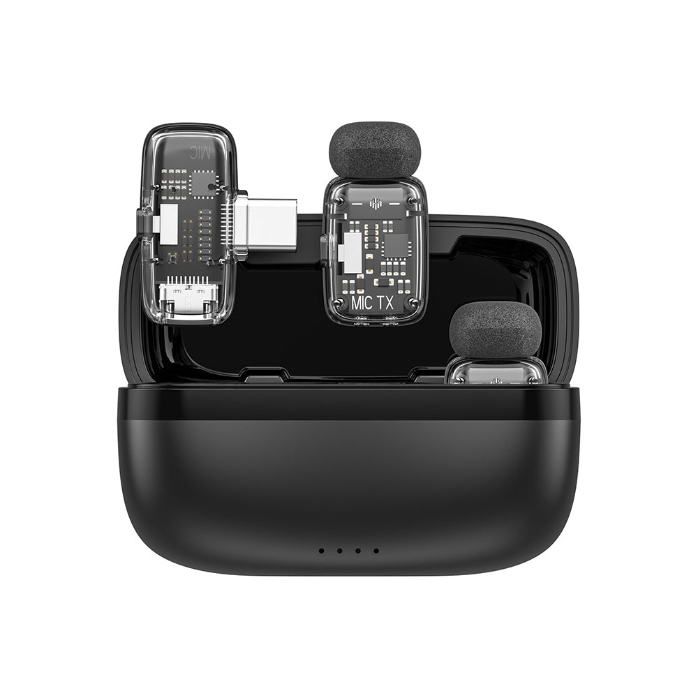 Wiwu Wi-WM008 2in1 Type-C Portlu ANC Özellikli Kablosuz Yaka Mikrofonu