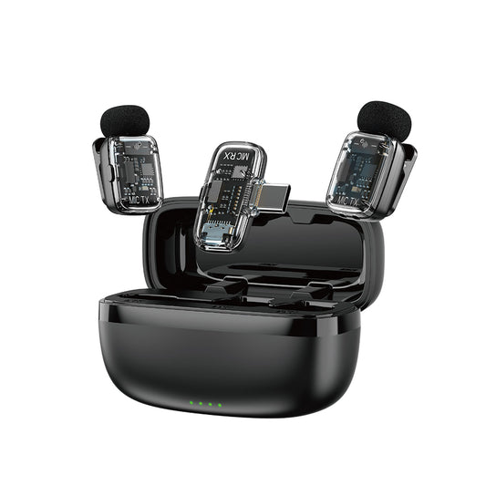 Wiwu Wi-WM008 2in1 Type-C Portlu ANC Özellikli Kablosuz Yaka Mikrofonu