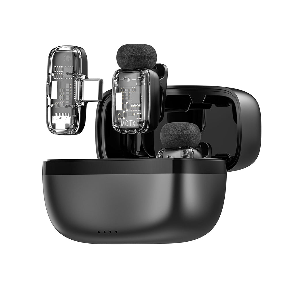 Wiwu Wi-WM008 2in1 Type-C Portlu ANC Özellikli Kablosuz Yaka Mikrofonu