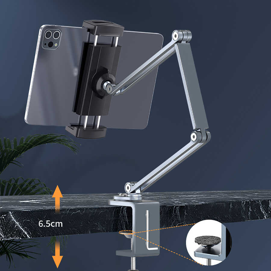Wiwu ZM310 Ayarlanabilir Oynar Başlıklı Masa Tablet ve Telefon Tutucu