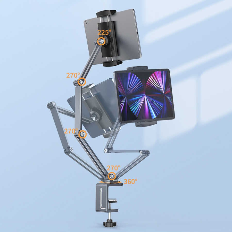 Wiwu ZM310 Ayarlanabilir Oynar Başlıklı Masa Tablet ve Telefon Tutucu