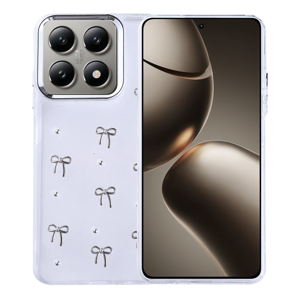 Xiaomi 14T Kılıf Airbag Tasarımlı Simli Şeffaf Zore Kutup Kapak