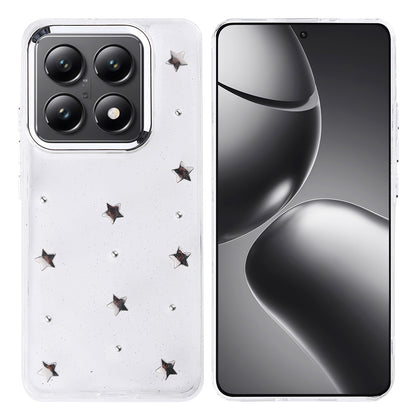 Xiaomi 14T Pro Kılıf Airbag Tasarımlı Simli Şeffaf Zore Kutup Kapak