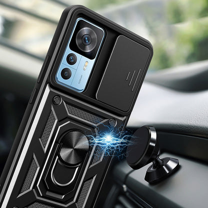 Xiaomi Mi 12T Kılıf Magnetik Standlı Kamera Korumalı Zore Sürgülü Vega Kapak