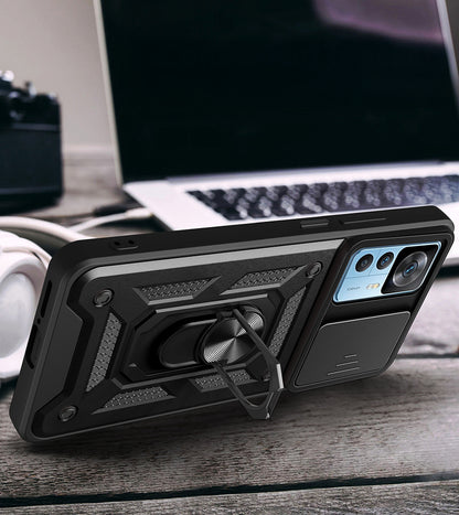 Xiaomi Mi 12T Kılıf Magnetik Standlı Kamera Korumalı Zore Sürgülü Vega Kapak