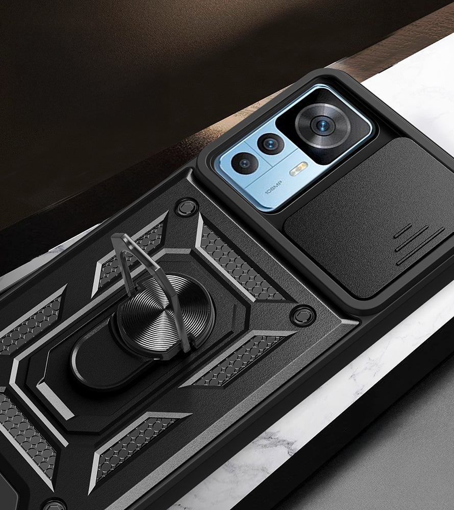 Xiaomi Mi 12T Pro Kılıf Magnetik Standlı Kamera Korumalı Zore Sürgülü Vega Kapak