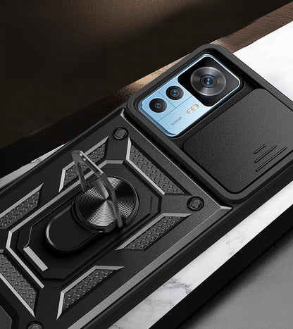 Xiaomi Mi 12T Pro Kılıf Magnetik Standlı Kamera Korumalı Zore Sürgülü Vega Kapak