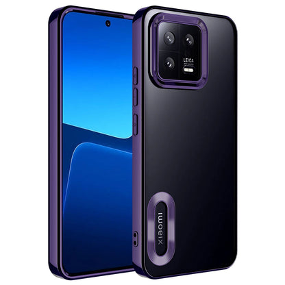 Xiaomi Mi 13 Kılıf Kamera Korumalı Logo Gösteren Zore Omega Kapak