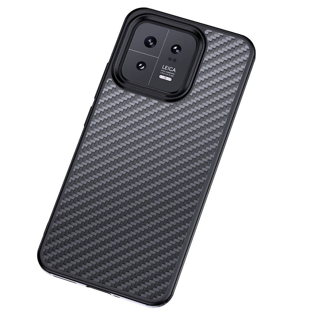 Xiaomi Mi 13 Pro Kılıf Aramid Karbon Fiber M-safe Özellikli Wlons Radison Kapak