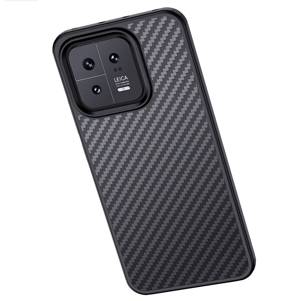 Xiaomi Mi 13 Pro Kılıf Aramid Karbon Fiber M-safe Özellikli Wlons Radison Kapak
