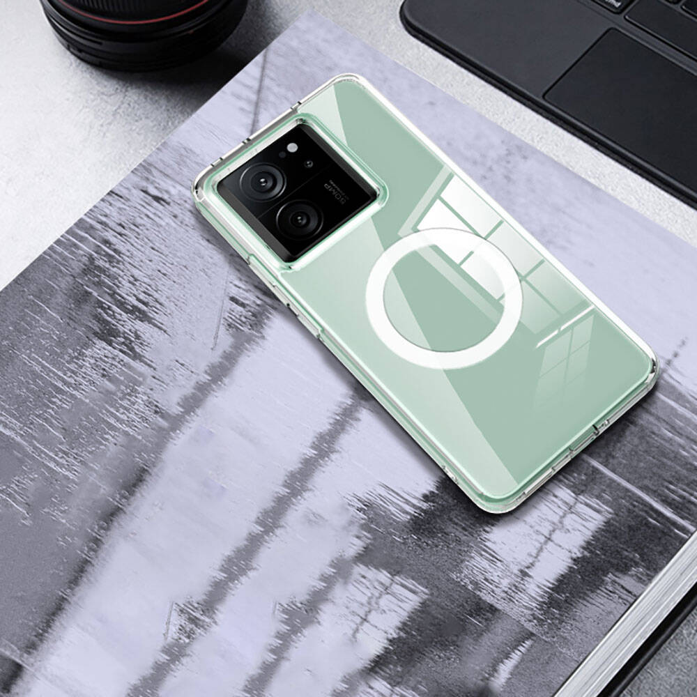 Xiaomi Mi 13T Kılıf Sert PC Arka Yüzey Wireless Şarj Özellikli Zore Flet M-safe Kapak