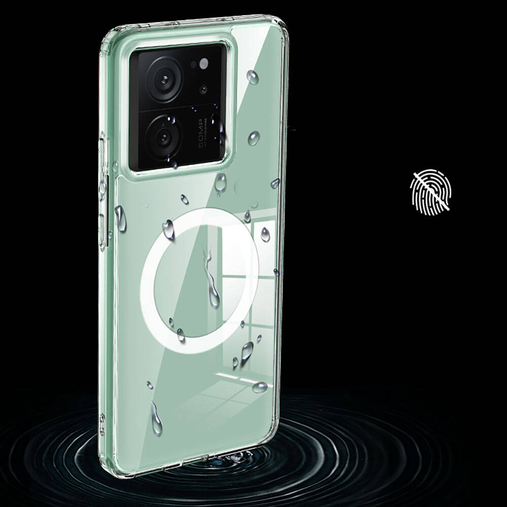 Xiaomi Mi 13T Kılıf Sert PC Arka Yüzey Wireless Şarj Özellikli Zore Flet M-safe Kapak