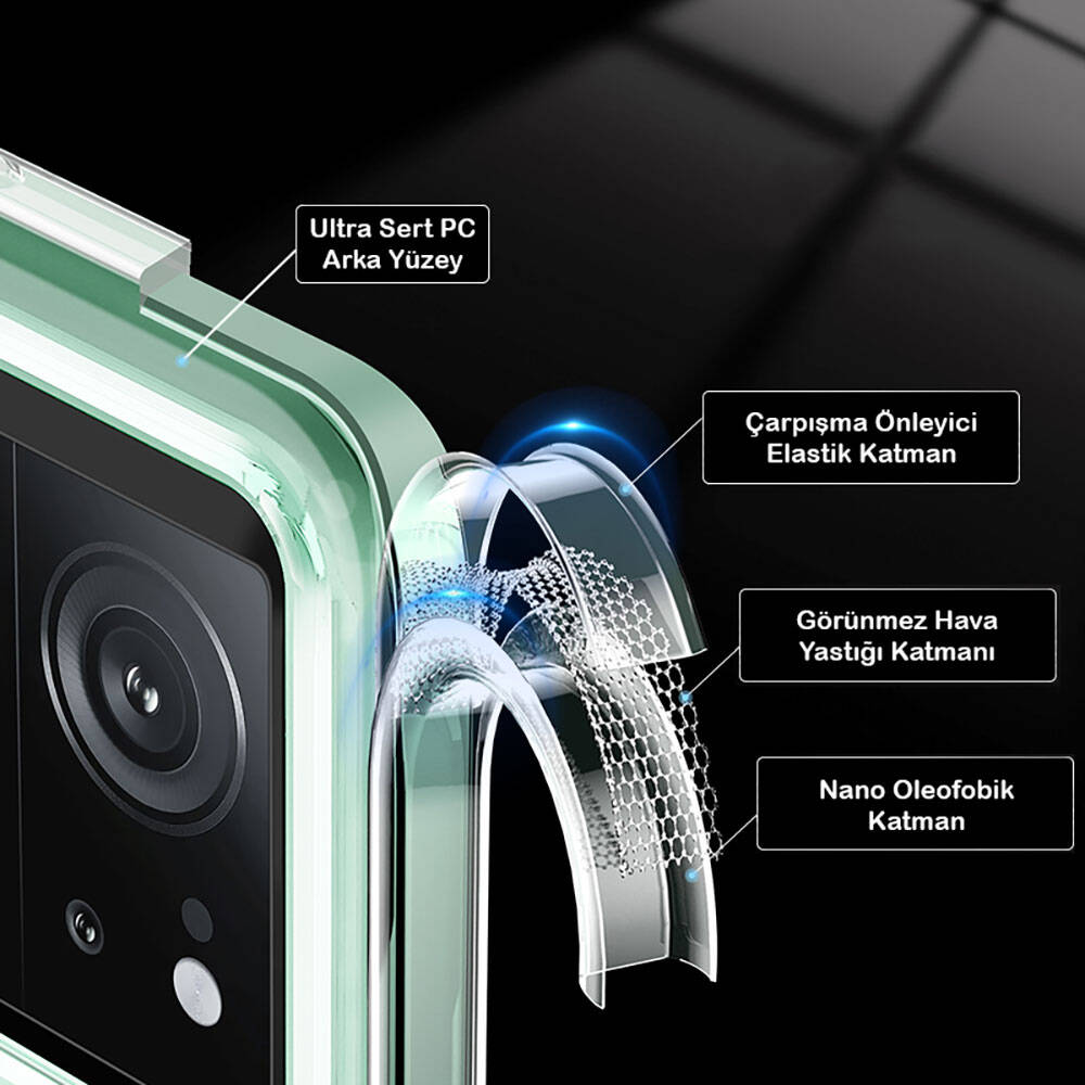 Xiaomi Mi 13T Pro Kılıf Sert PC Arka Yüzey Wireless Şarj Özellikli Zore Flet M-safe Kapak