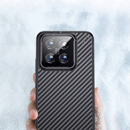 Xiaomi Mi 14 Kılıf Aramid Karbon Fiber M-safe Özellikli Wlons Radison Kapak