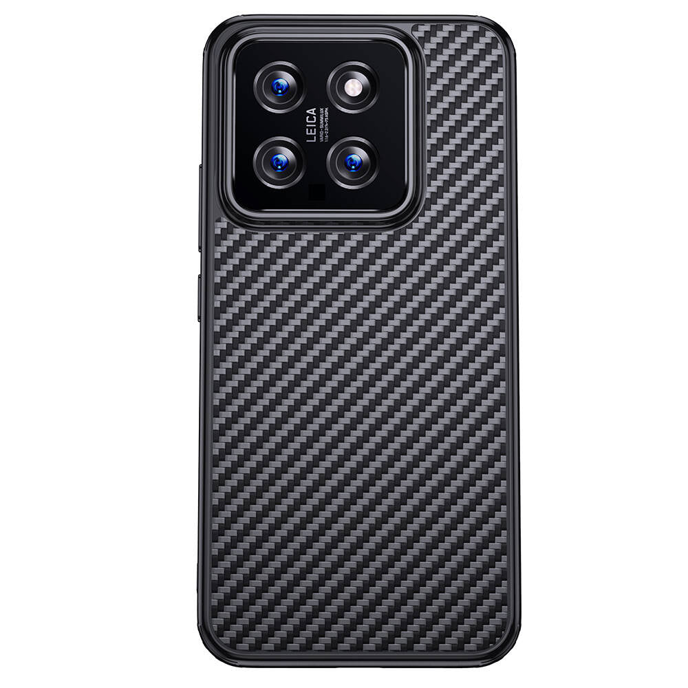 Xiaomi Mi 14 Kılıf Aramid Karbon Fiber M-safe Özellikli Wlons Radison Kapak