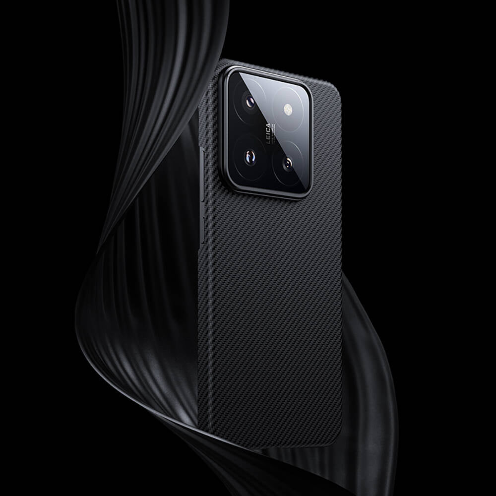 Xiaomi Mi 14 Kılıf M-safe Özellikli Karbon Fiber Benks Essential ArmorAir 600D Kevlar Kapak