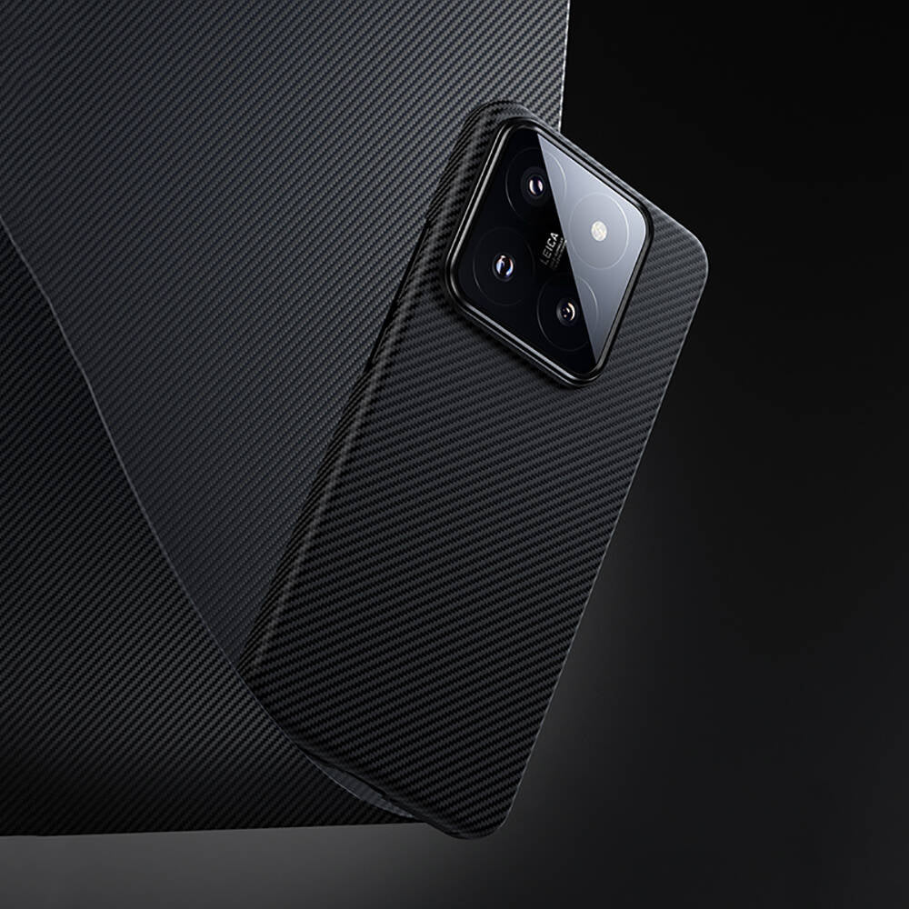Xiaomi Mi 14 Kılıf M-safe Özellikli Karbon Fiber Benks Essential ArmorAir 600D Kevlar Kapak
