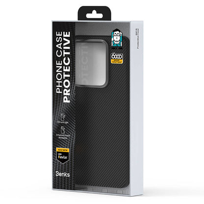 Xiaomi Mi 14 Kılıf M-safe Özellikli Karbon Fiber Benks Essential ArmorAir 600D Kevlar Kapak