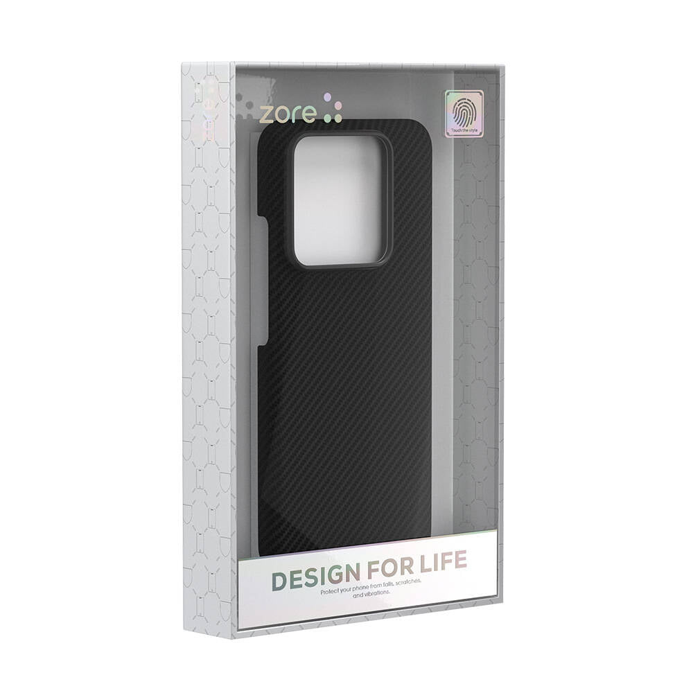 Xiaomi Mi 14 Kılıf M-safe Şarj Özellikli 600D Kevlar Zore Krek Karbon Kapak