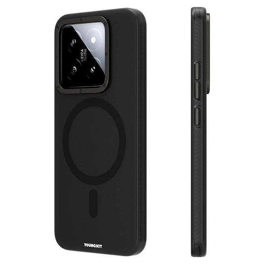 Xiaomi Mi 14 Kılıf M-safe Şarj Özellikli Youngkit Hidden Sand Serisi Kapak