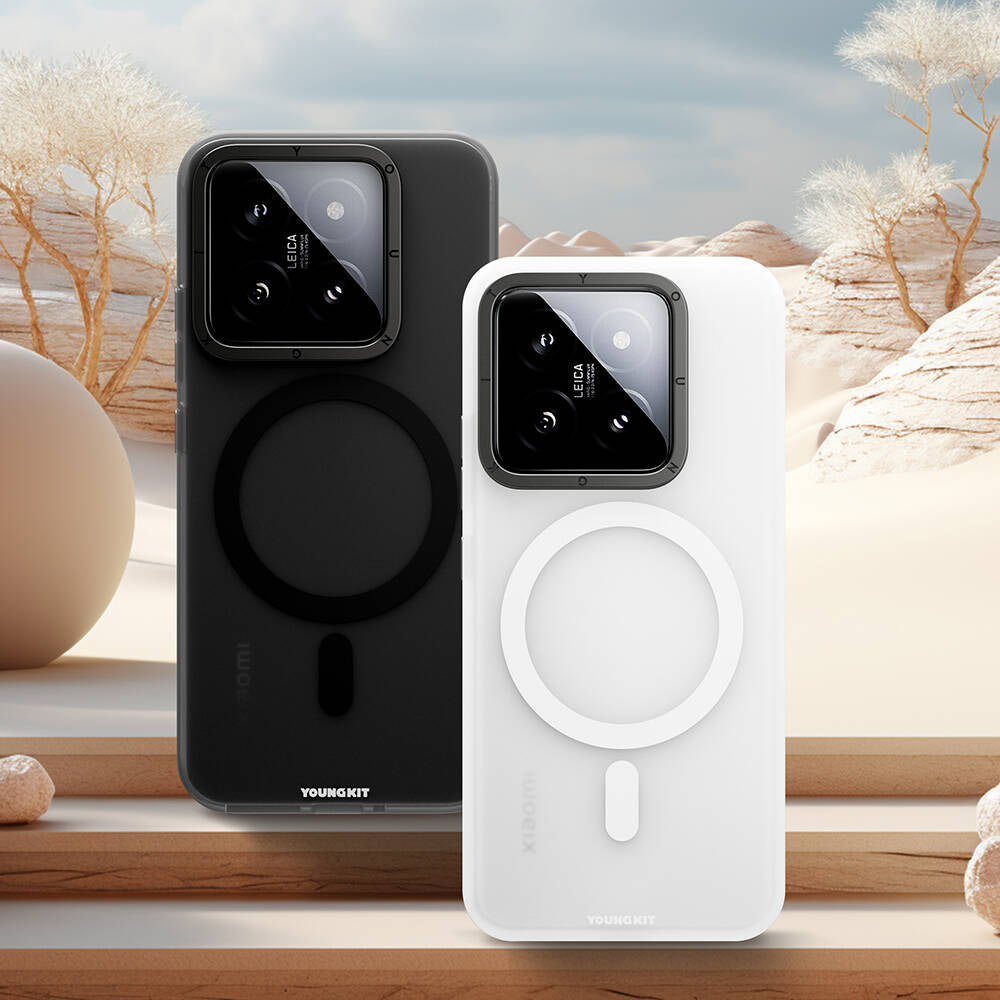 Xiaomi Mi 14 Kılıf M-safe Şarj Özellikli Youngkit Hidden Sand Serisi Kapak