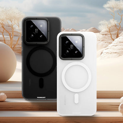 Xiaomi Mi 14 Kılıf M-safe Şarj Özellikli Youngkit Hidden Sand Serisi Kapak