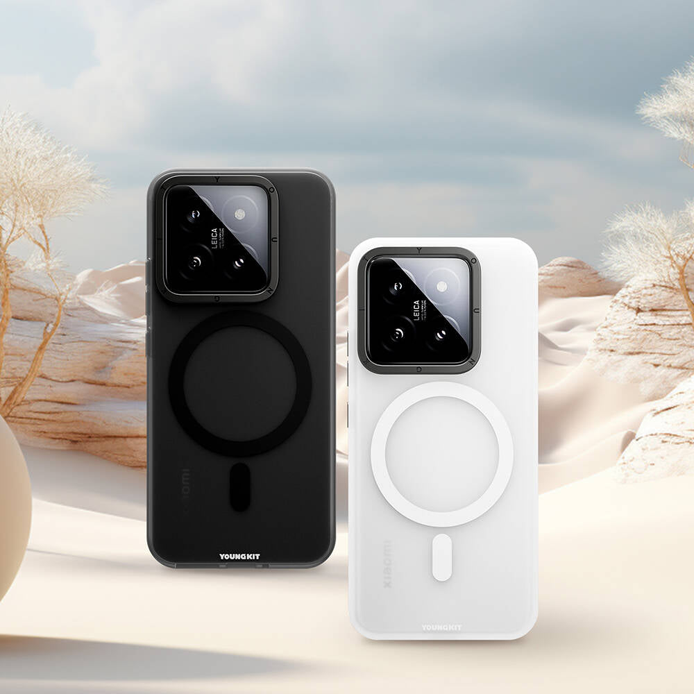 Xiaomi Mi 14 Kılıf M-safe Şarj Özellikli Youngkit Hidden Sand Serisi Kapak