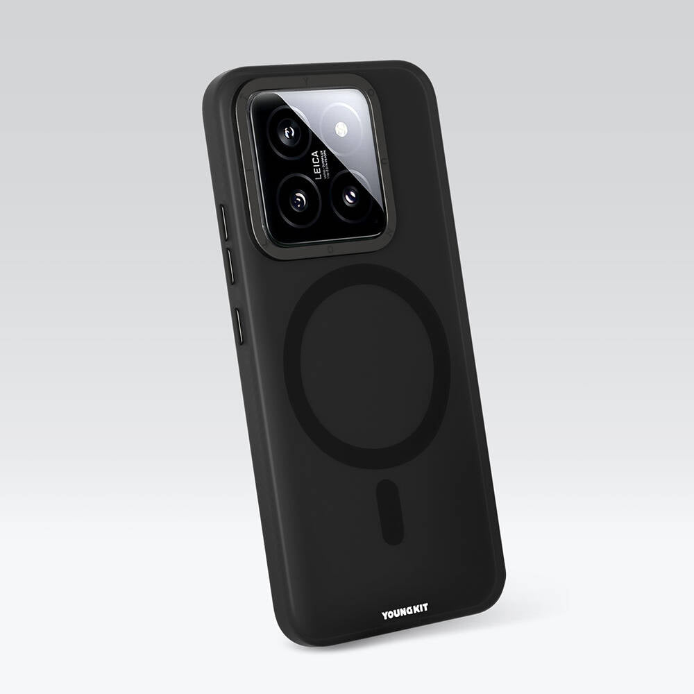 Xiaomi Mi 14 Kılıf M-safe Şarj Özellikli Youngkit Hidden Sand Serisi Kapak