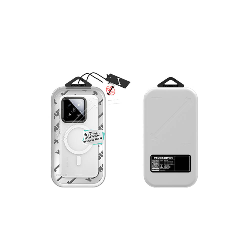 Xiaomi Mi 14 Kılıf M-safe Şarj Özellikli Youngkit Hidden Sand Serisi Kapak