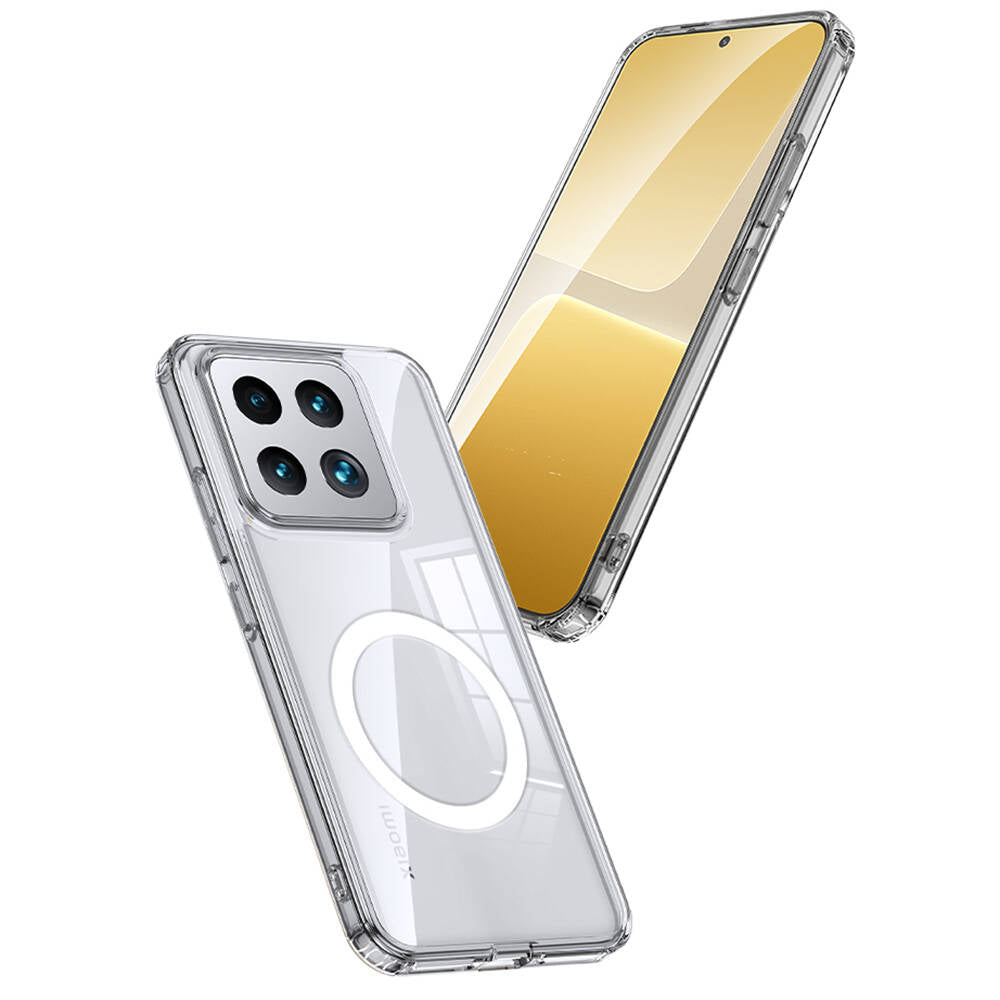 Xiaomi Mi 14 Kılıf Sert PC Arka Yüzey Wireless Şarj Özellikli Zore Flet M-safe Kapak