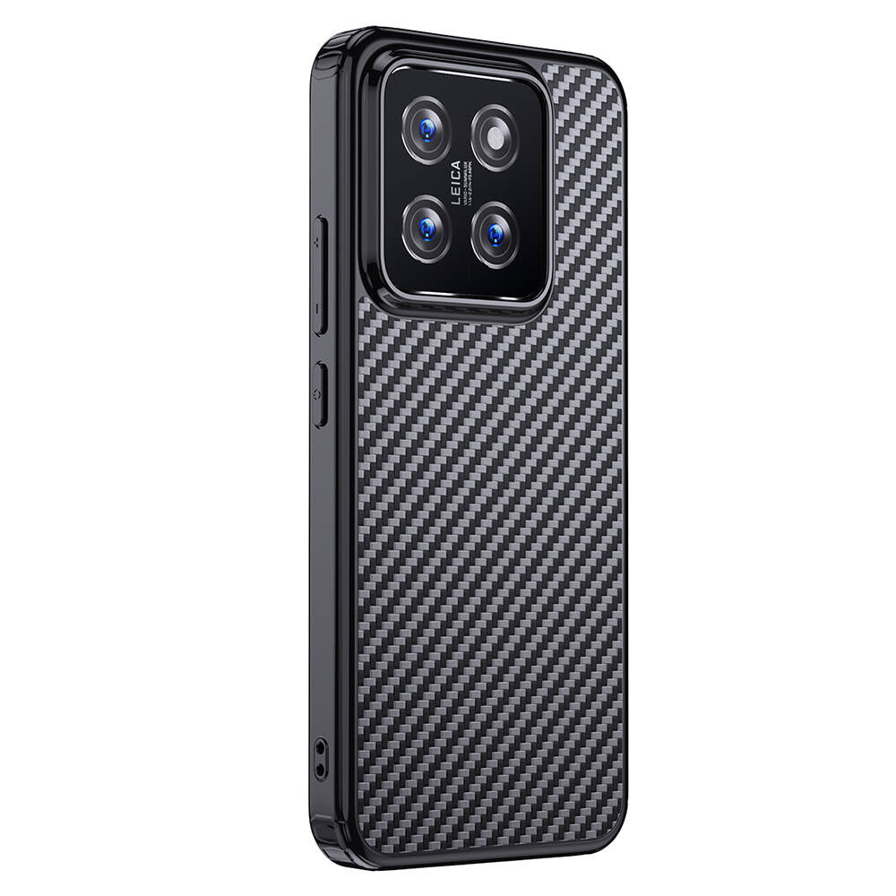 Xiaomi Mi 14 Pro Kılıf Aramid Karbon Fiber M-safe Özellikli Wlons Radison Kapak