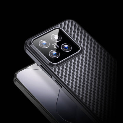 Xiaomi Mi 14 Pro Kılıf Aramid Karbon Fiber M-safe Özellikli Wlons Radison Kapak
