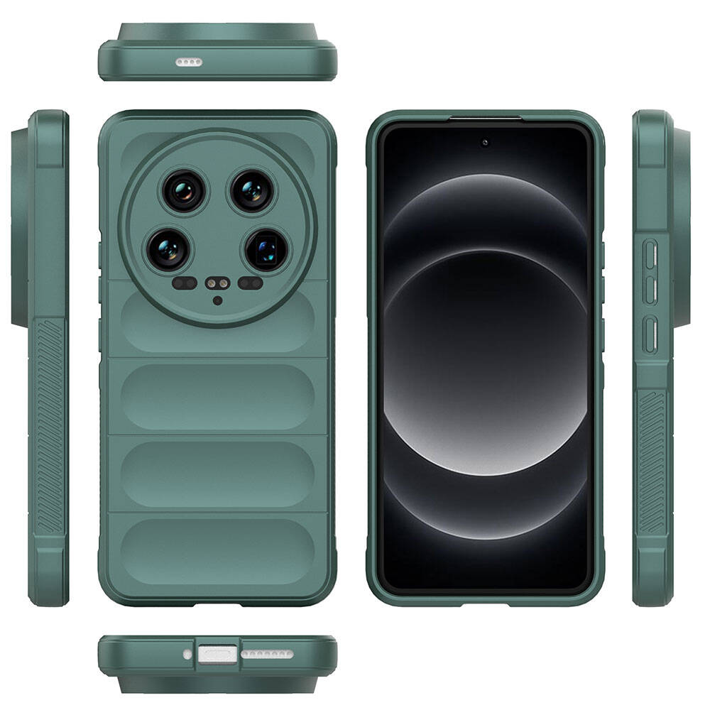 Xiaomi Mi 14 Ultra Kılıf Esnek TPU Oyuklu Arka Yüzey Tasarımlı Zore Etnik Silikon Kapak