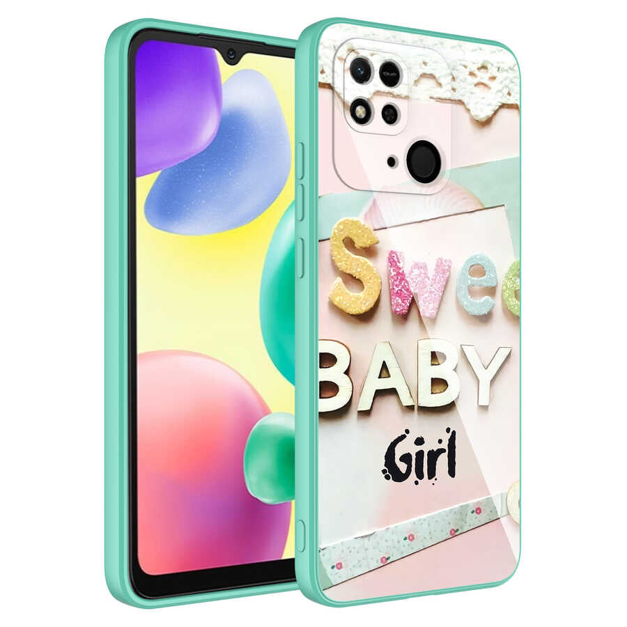 Xiaomi Poco C40 Kılıf Kamera Korumalı Desenli Sert Silikon Zore Epoksi Kapak