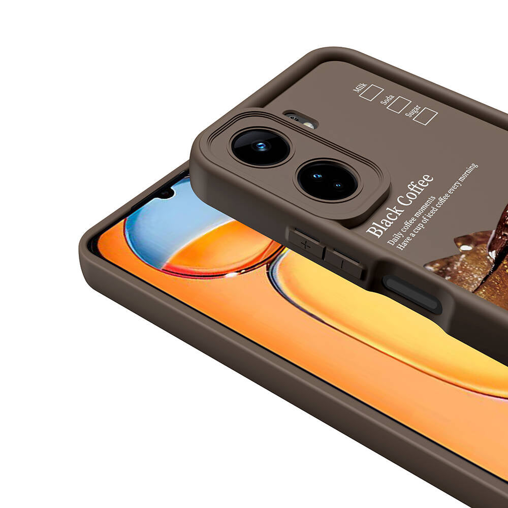 Xiaomi Poco C65 Kılıf Kamera Korumalı Baskılı Arka Yüzey Zore Klas Kapak