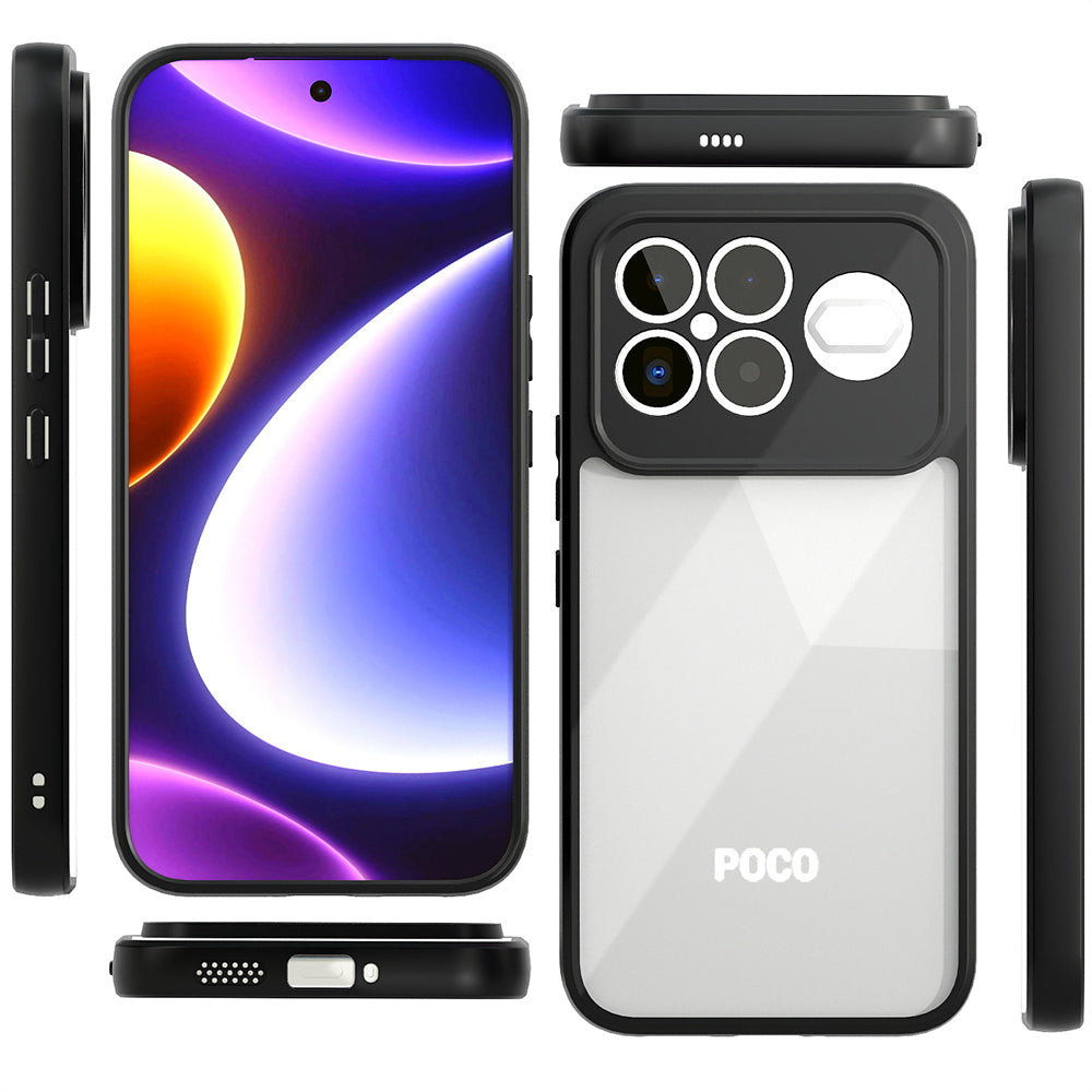 Xiaomi Poco F8 Ultra Kılıf Kamera Korumalı Şeffaf Arka Yüzey Zore New Roll Kapak