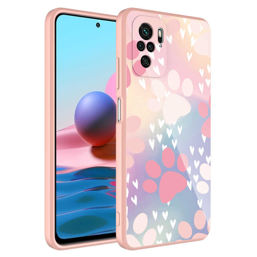 Xiaomi Poco M5S Kılıf Kamera Korumalı Desenli Sert Silikon Zore Epoksi Kapak