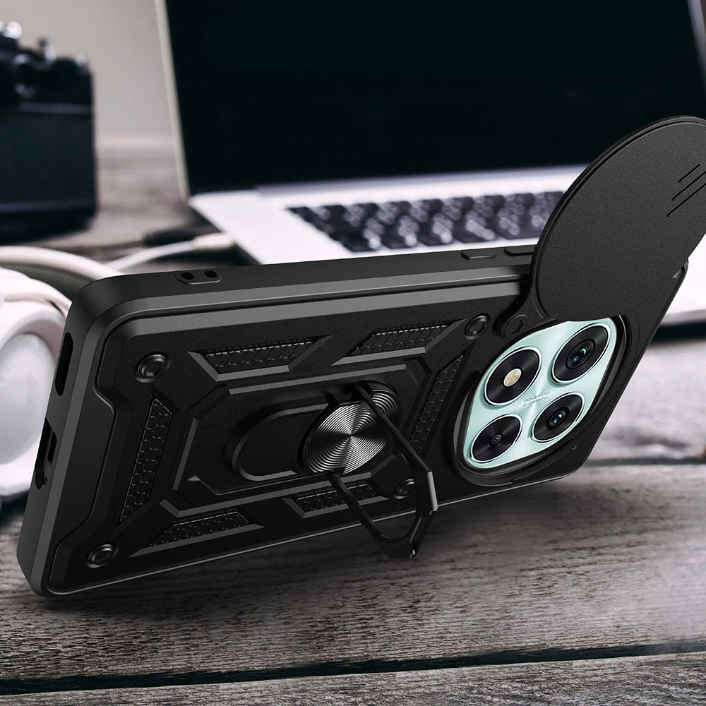 Xiaomi Poco X7 Kılıf Magnetik Standlı Kamera Korumalı Zore Sürgülü Vega Kapak