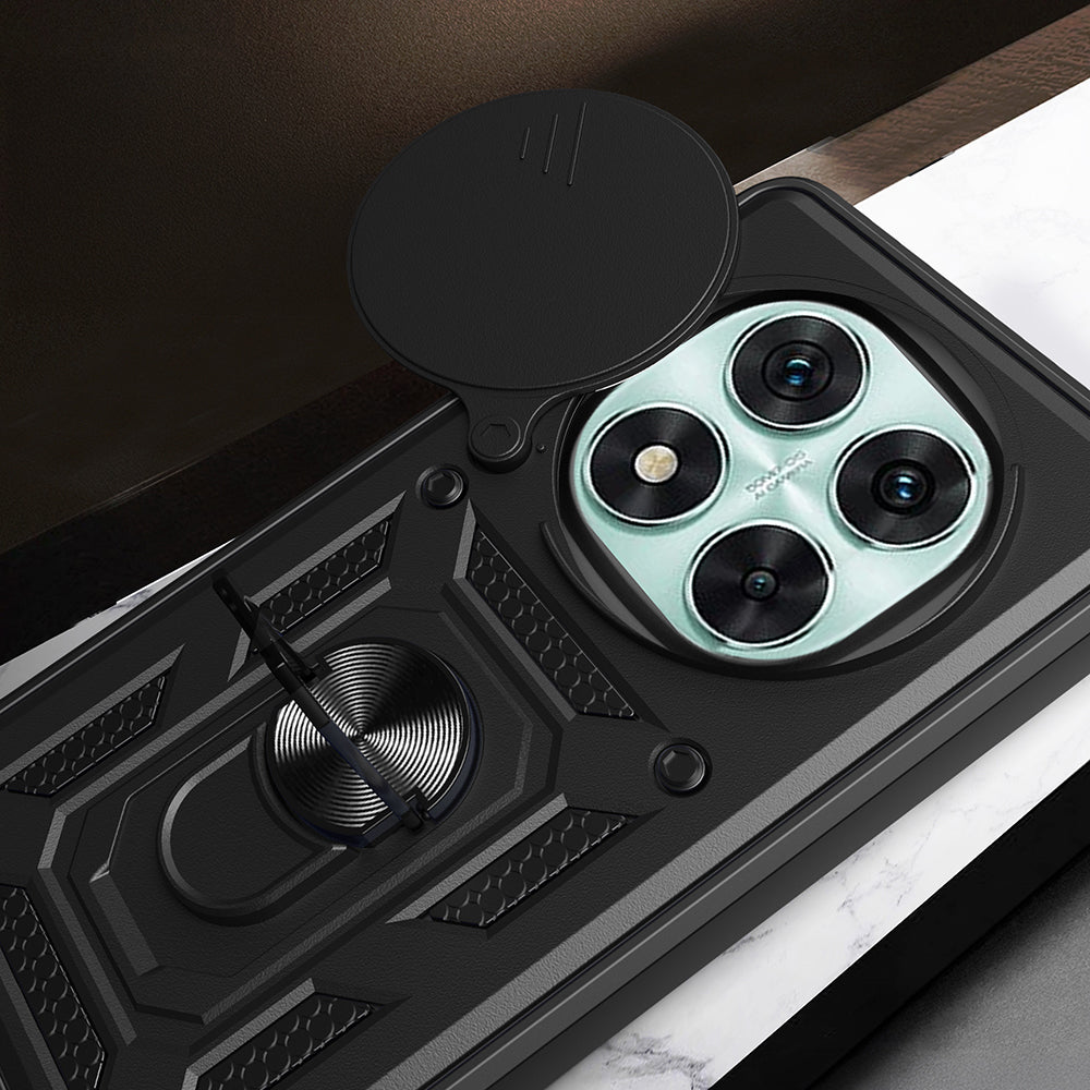 Xiaomi Poco X7 Kılıf Magnetik Standlı Kamera Korumalı Zore Sürgülü Vega Kapak